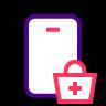 Smartphone shopping icon 