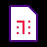 New SIM card line icon 