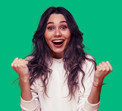Image of woman excited